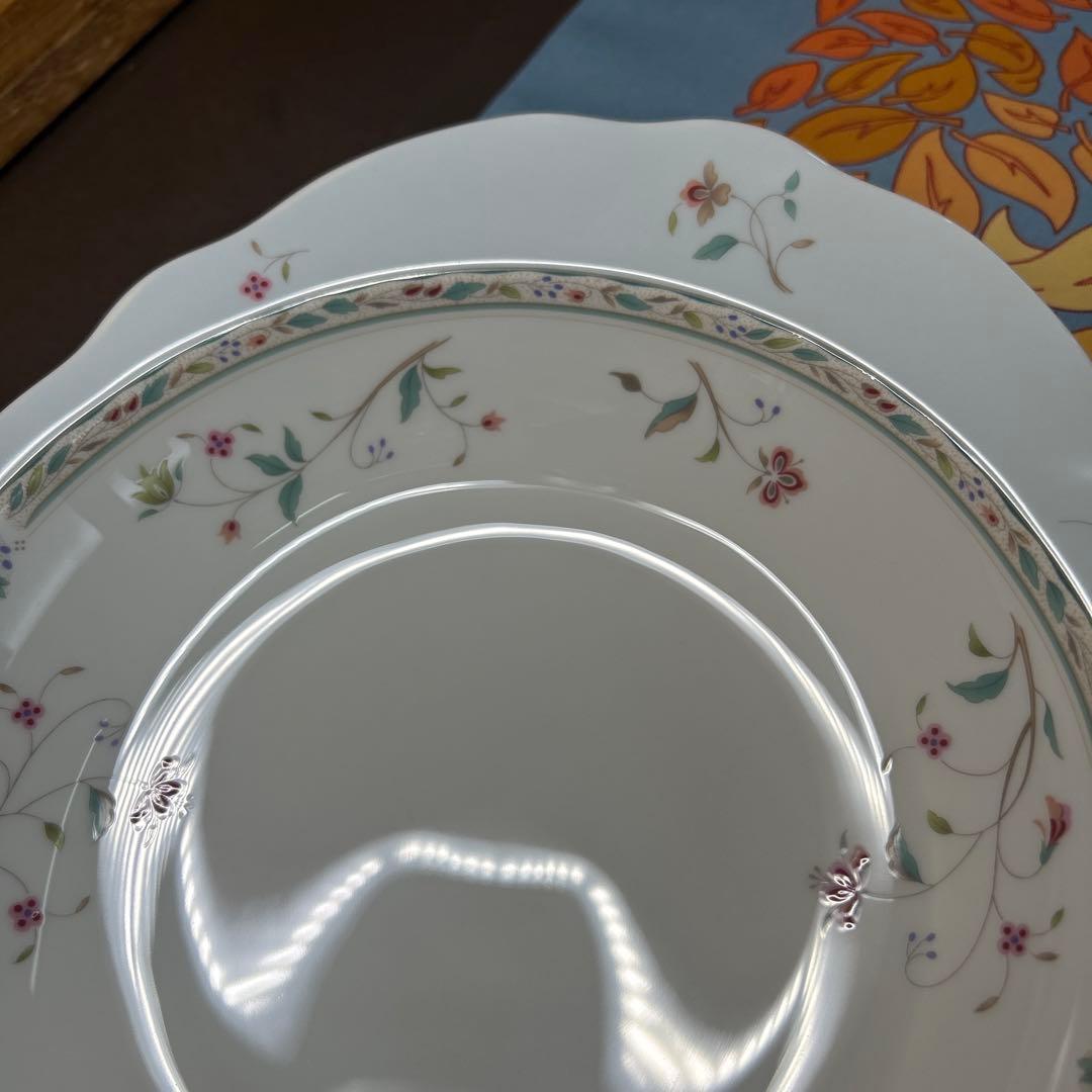 ノリタケ　アフロディーテマグ、花更紗ディーププレート、カトラリーセット　美品