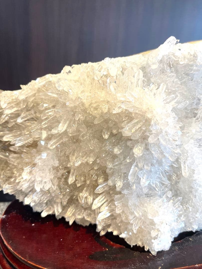 ヒマラヤ水晶 クラスター 2.5kg｜台座付き 天然原石 インテリア