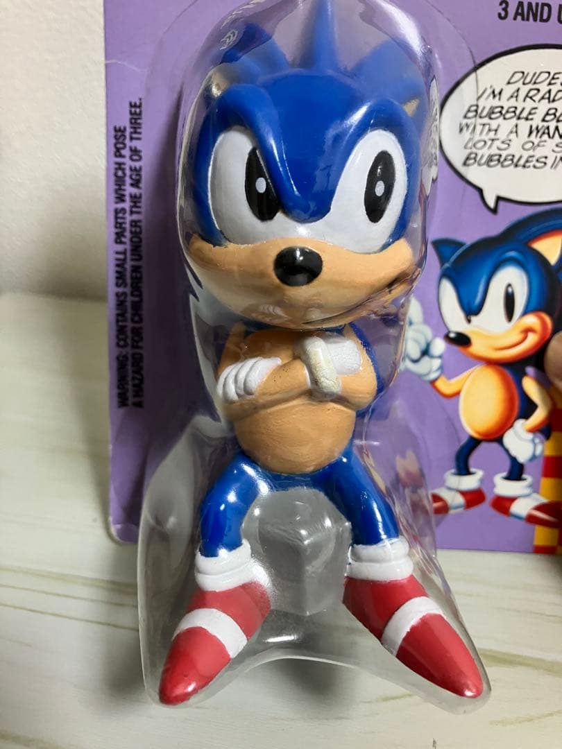 ソニック ザ ヘッジホッグ シャボン玉　フィギュア　1993 当時物　SEGA