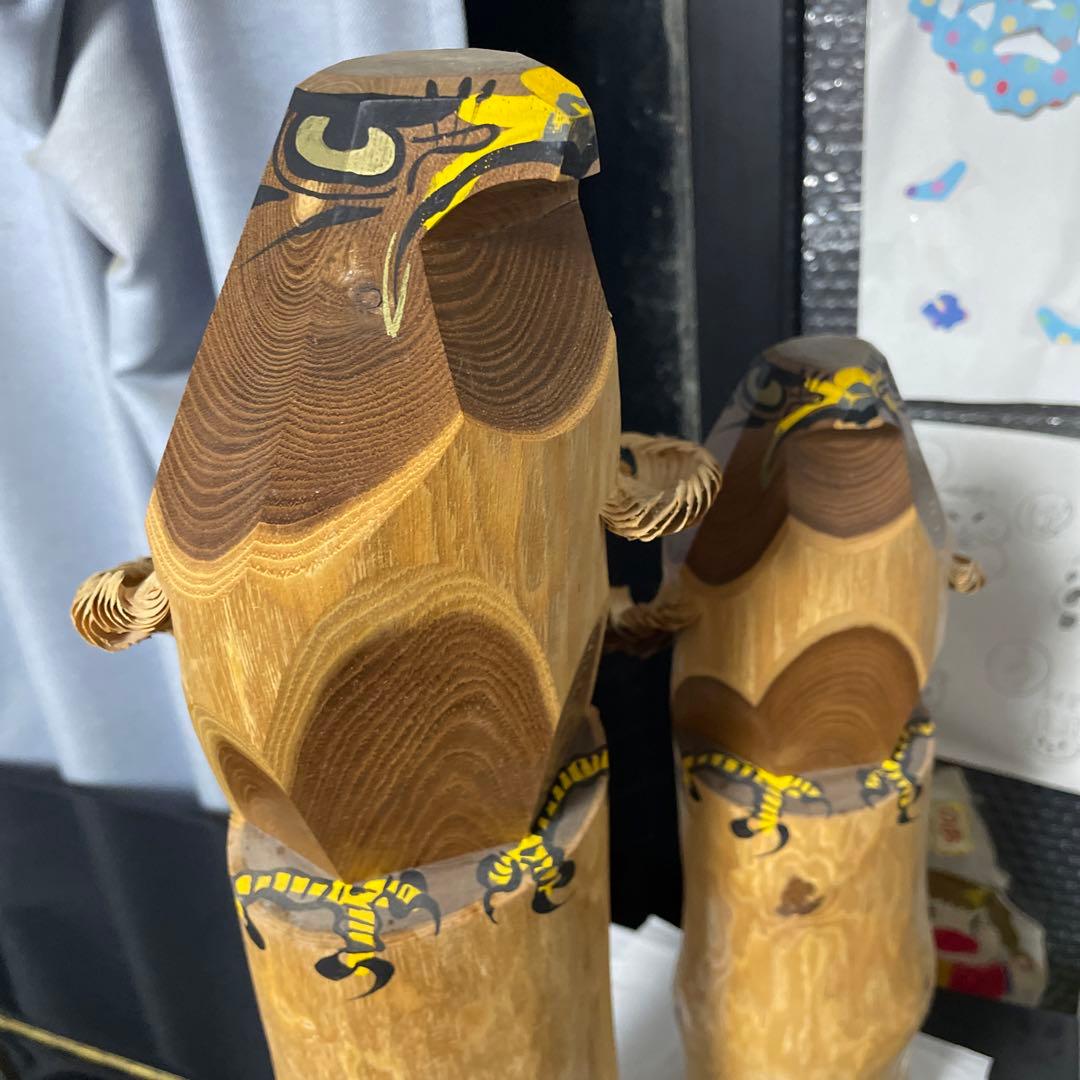 郷土玩具　山形　米沢　笹野一刀彫　お鷹ぽっぽ　おたかぽっぽ　民芸　木彫り