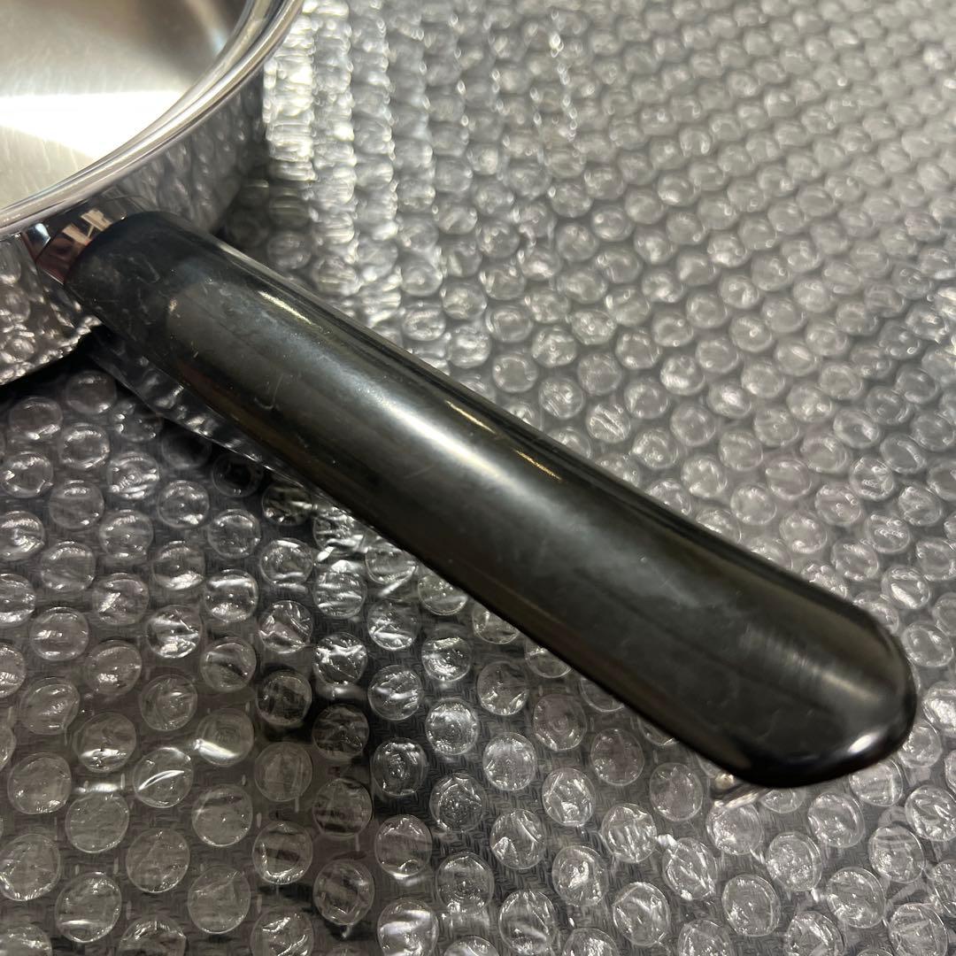 ステンレス片手鍋 2点セット 直径約22cm（蓋付き）・27.5cm（蓋なし）
