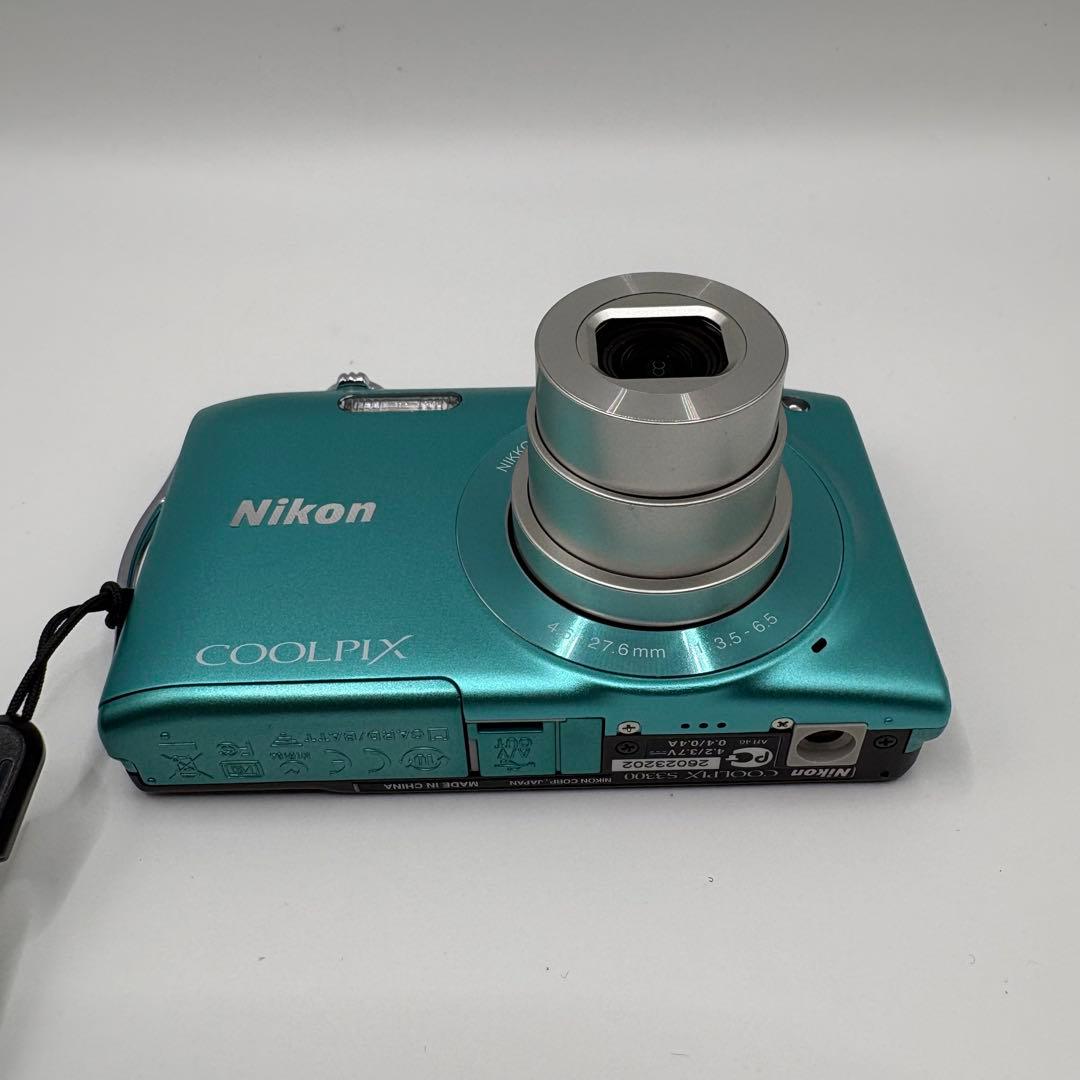 極上品　完品⭐️NIKON COOLPIX S3300 ターコイズブルー デジカメ