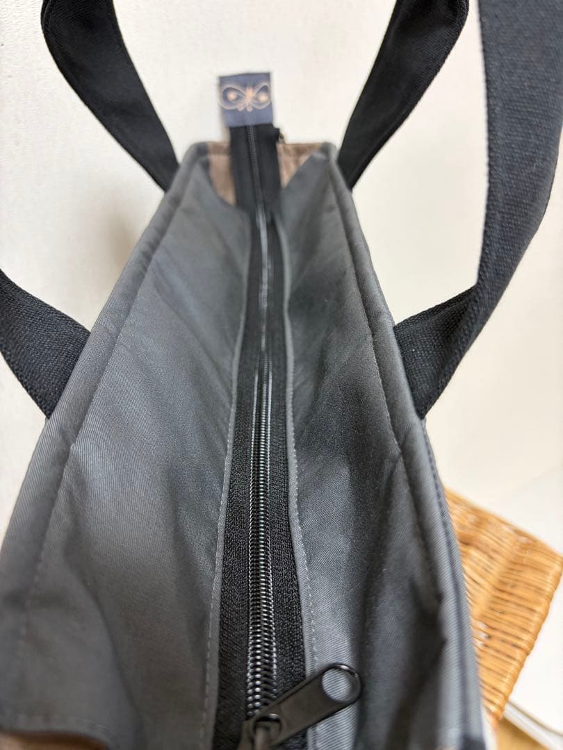 ヴ*ガ様 ミナペルホネン＊パッチギャザポケファスナートートLL✂️ハンドメイド