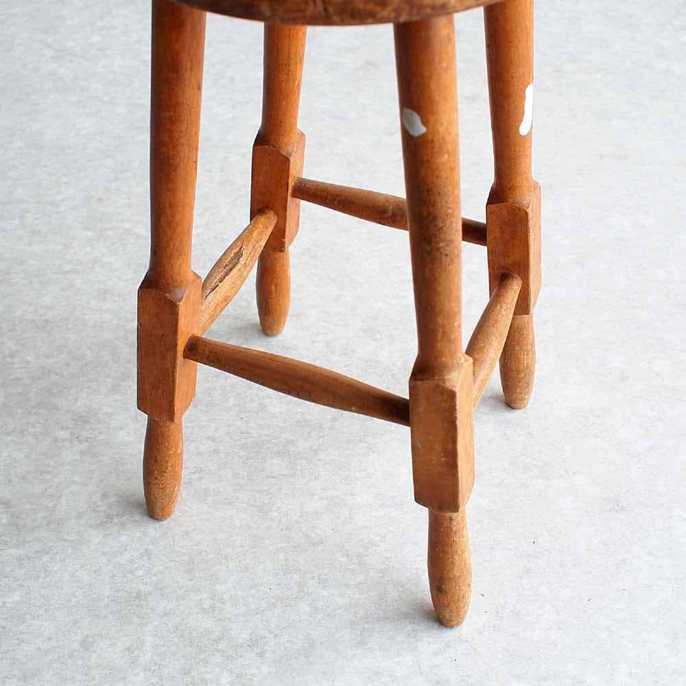 古い木製スツール A ヴィンテージ ZR24476