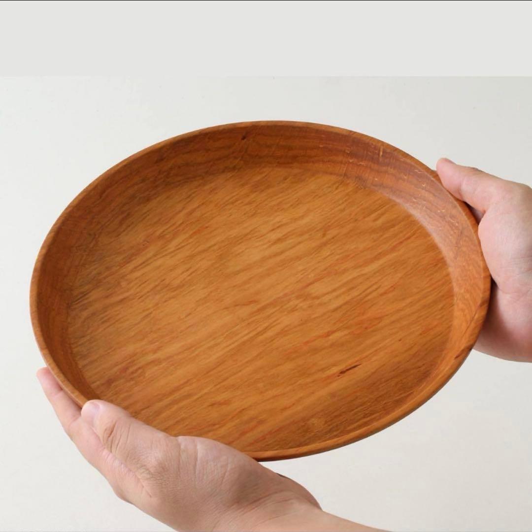 woodpecker 山桜 お皿 木製トレイ 8寸 作家 福井賢治
