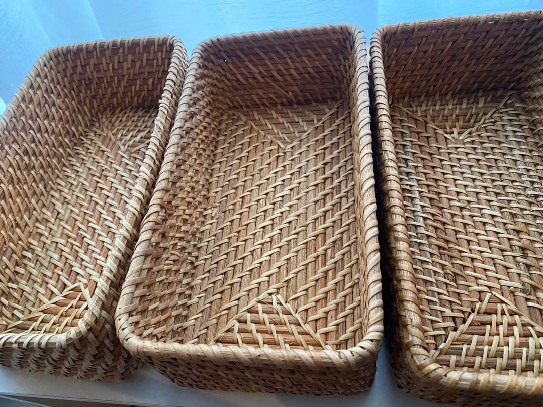 お値下げ⭐︎ 無印良品 ラタン ティッシュケース フタなし
