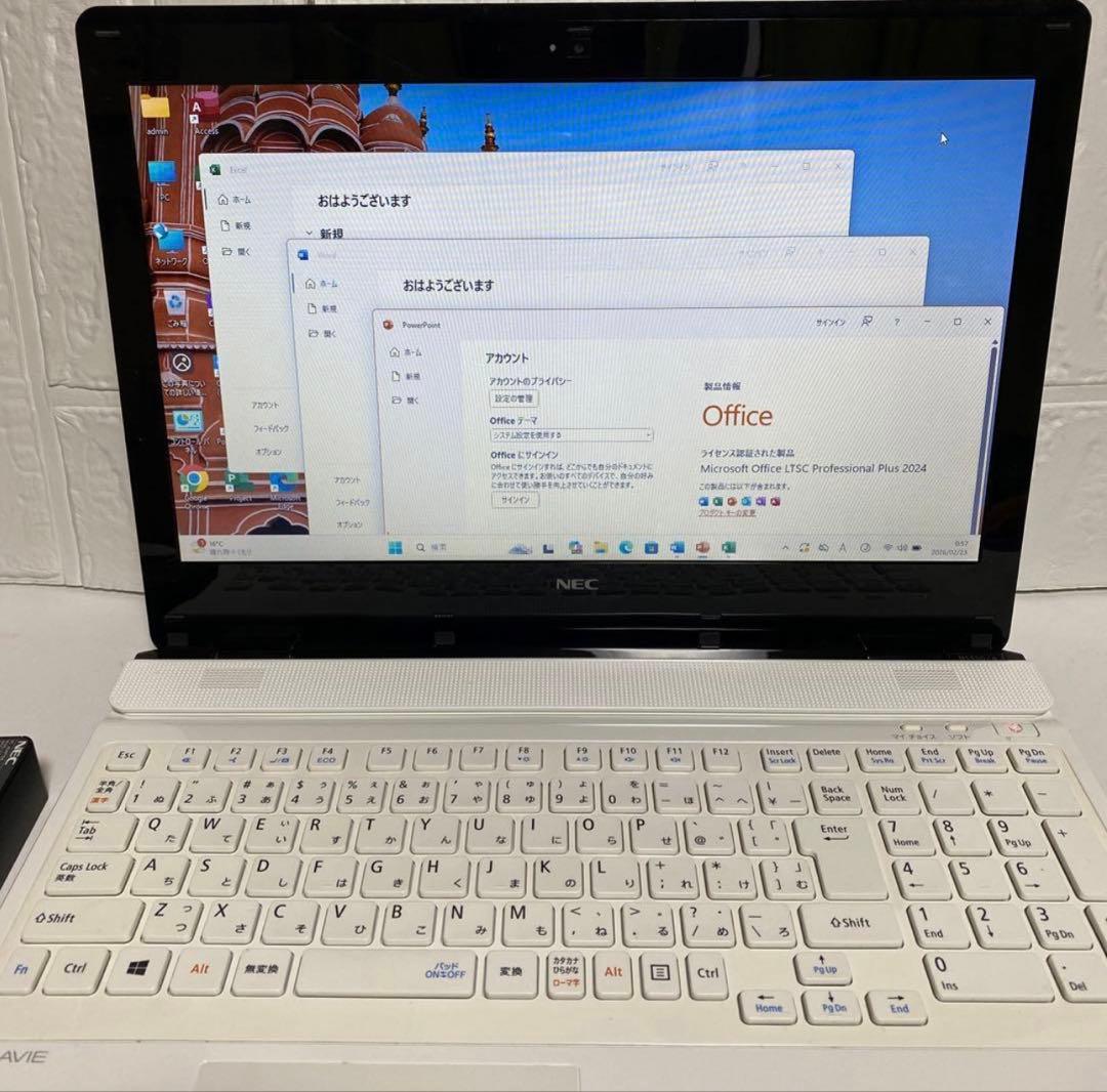 Windows11オフィス2024年Corei5 メモリ8GB SSD NEC