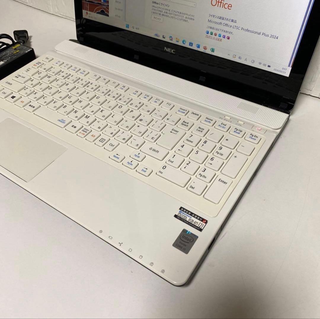 Windows11オフィス2024年Corei5 メモリ8GB SSD NEC