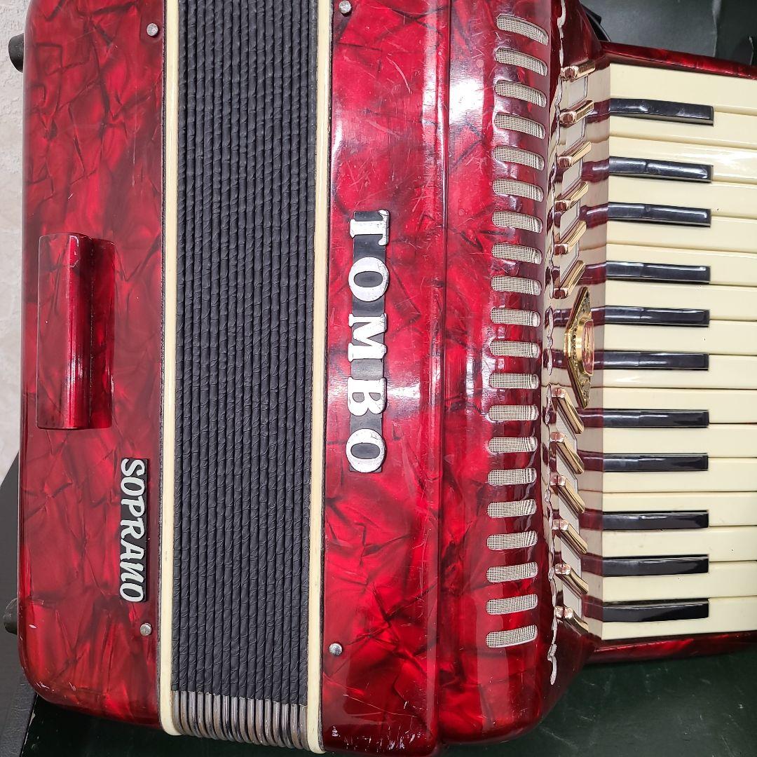 TOMBO トンボ アコーディオン SOPRANO ソプラノ 赤