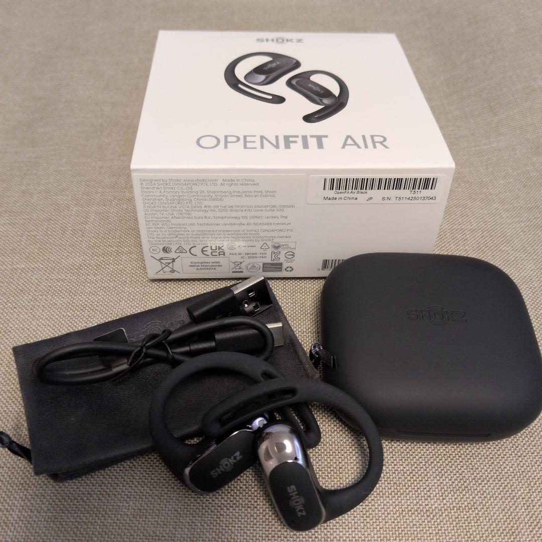 Shokz OpenFit Air オープンイヤー イヤホン ワイヤレスイヤホン