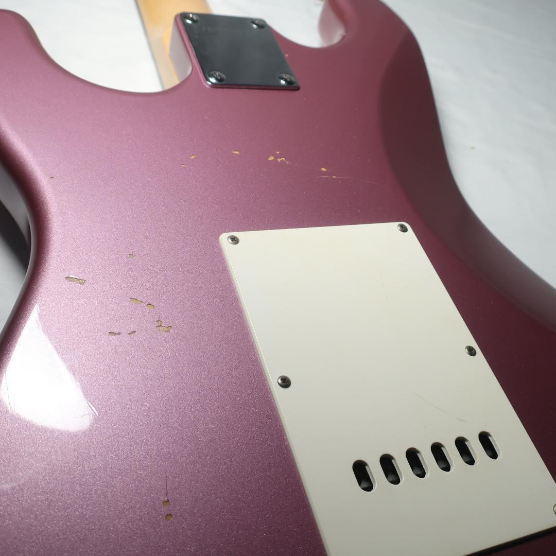 FERNANDES ストラト エレキギター 純正ケース付 バーガンディミスト