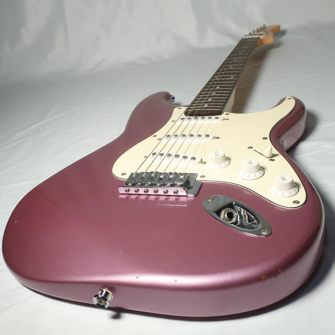 FERNANDES ストラト エレキギター 純正ケース付 バーガンディミスト