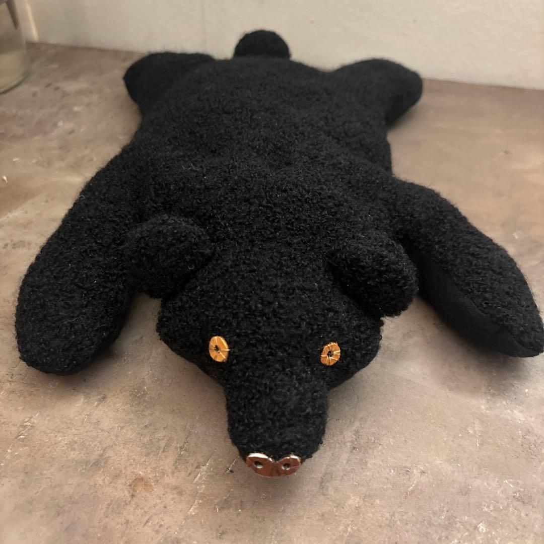 くったり　くまさん　バスケットカバー　黒　ブラック　作家