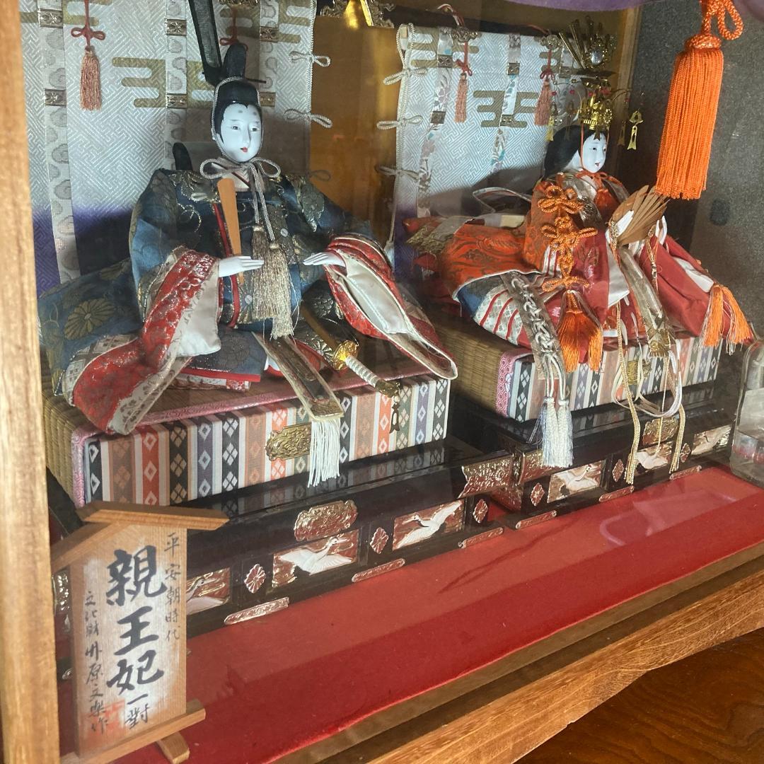 手造り雛人形　竹原文楽 創始者 洞奥一郎作 平安朝の気品と皇室ゆかり