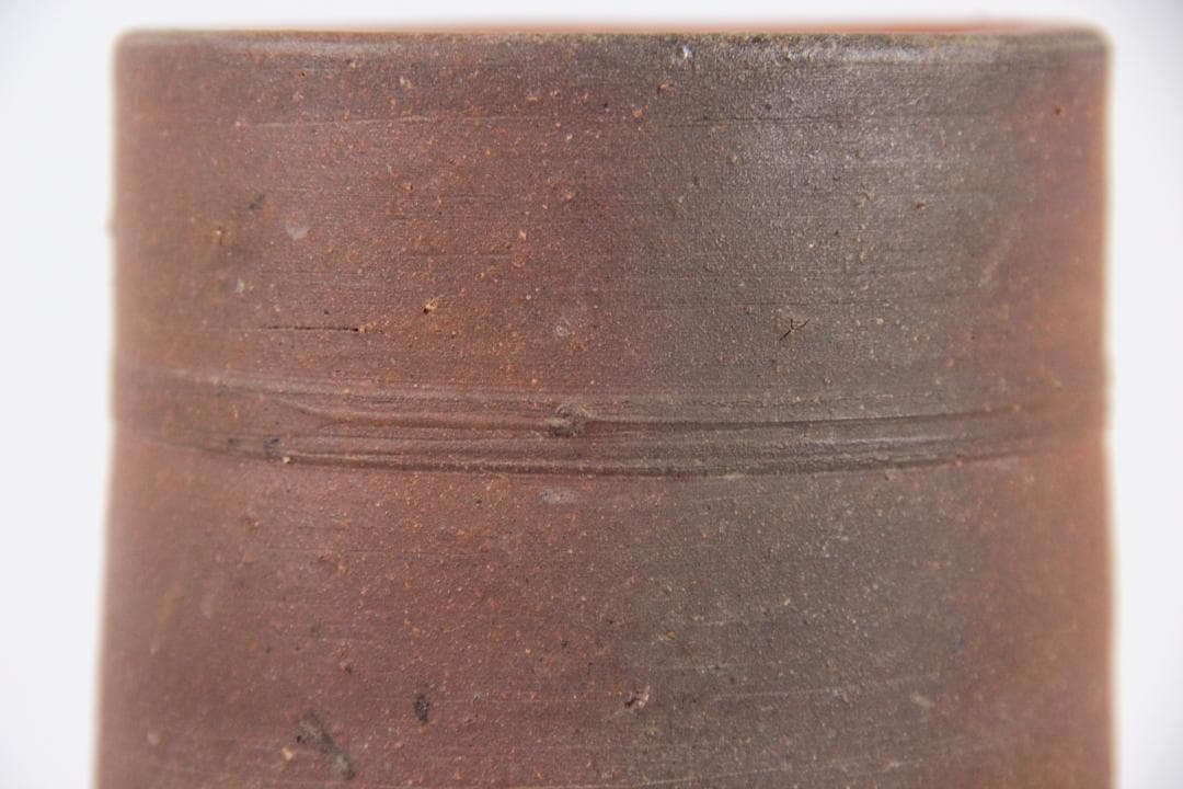 備前焼 備前花入 人間国宝　藤原雄 共箱 保証 ES5-3