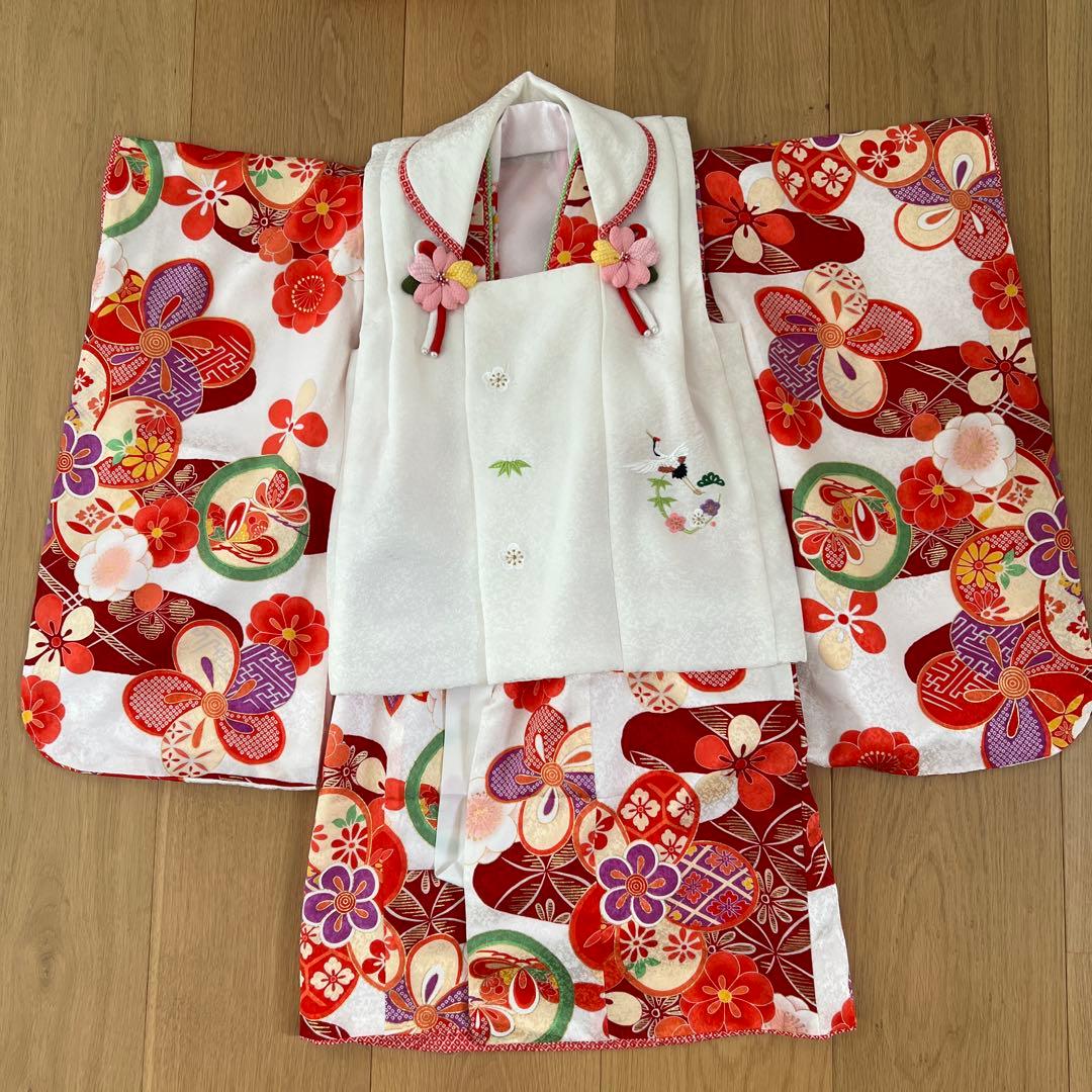 七五三 着物 3歳 祝い着・被布セット 正絹 女の子