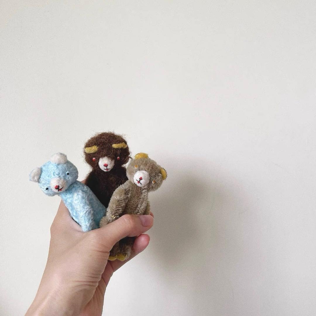 点々仔熊 テディベア ミニチュア アーティストベア 海外作家様 ハンドメイド