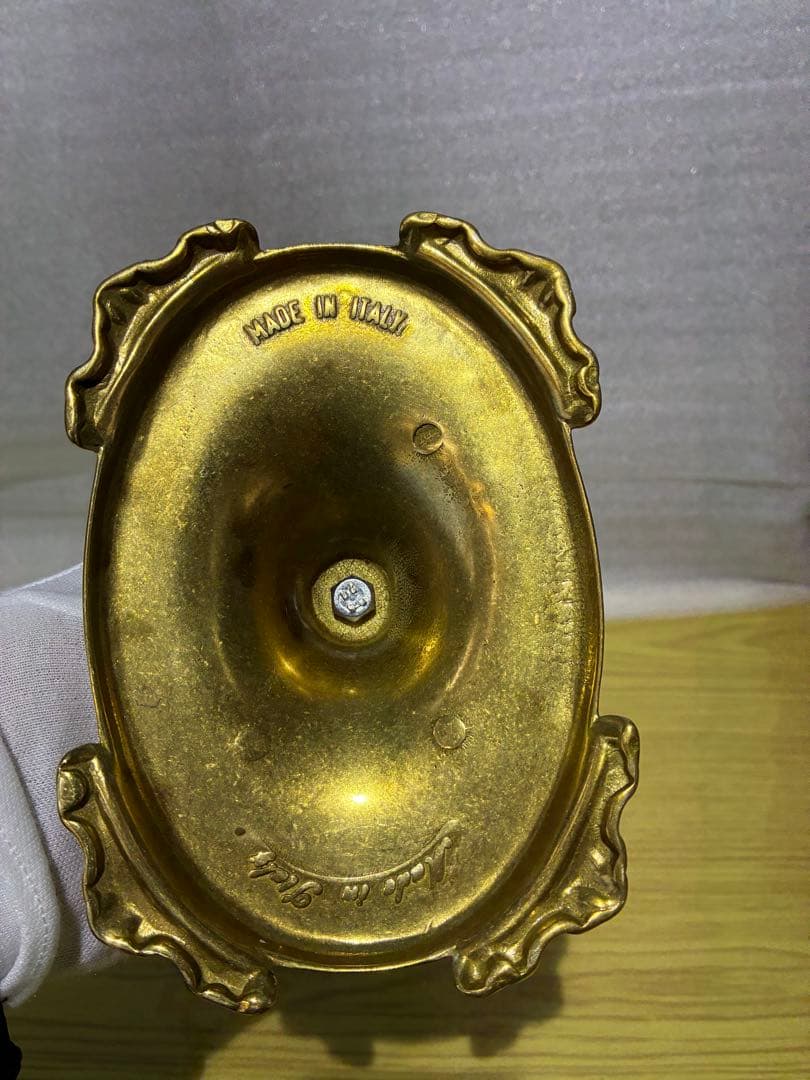 イタリア製 真鍮 スタンドミラー(スタンドのみ)