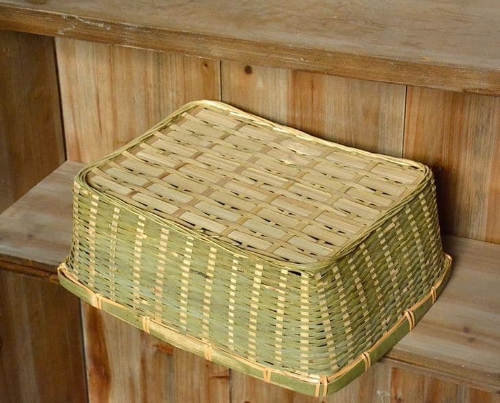 竹細工 果物皿 菓子入れ 小物入 水切り皿 たけかご 収納 手作工芸品