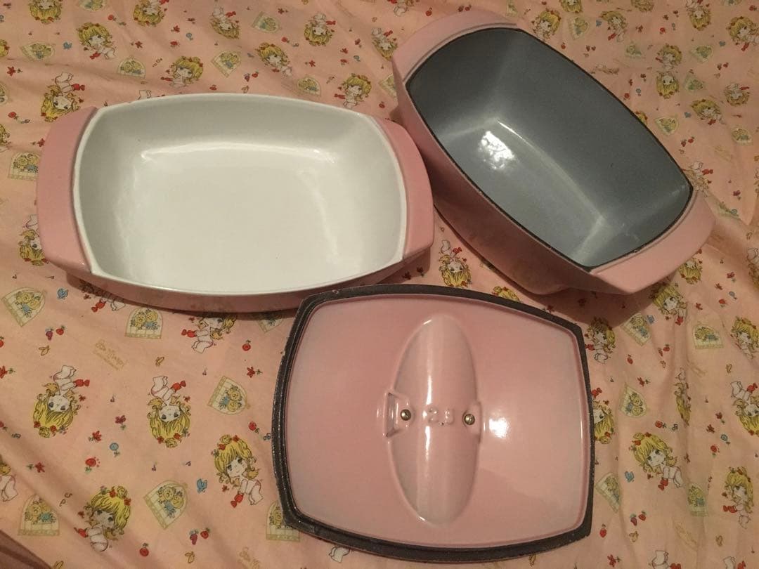 期間限定　ル・クルーゼ  ヴィンテージ　コケル　ピンク　大　小　2個セット　レア