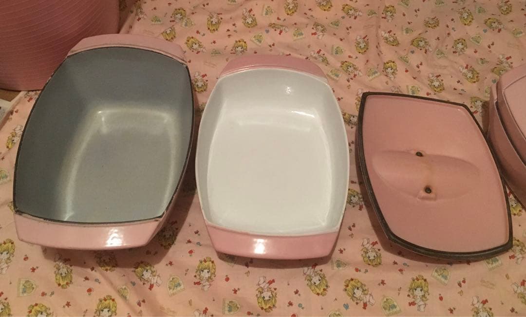 期間限定　ル・クルーゼ  ヴィンテージ　コケル　ピンク　大　小　2個セット　レア