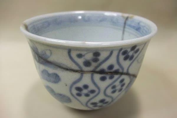 蔵出 初 明治期 伊万里 染付け 蕎麦チョコ 10客 骨董