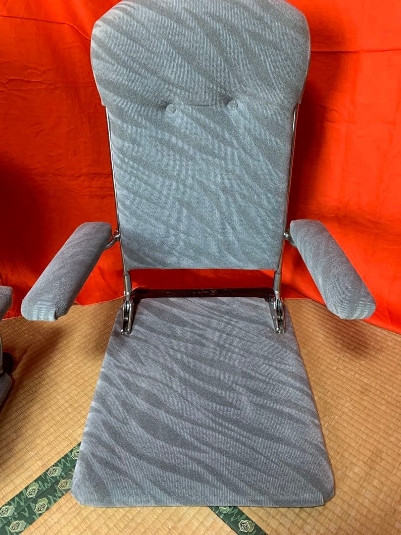 リクライニング（3段階）座椅子 両肘付き×2個セット