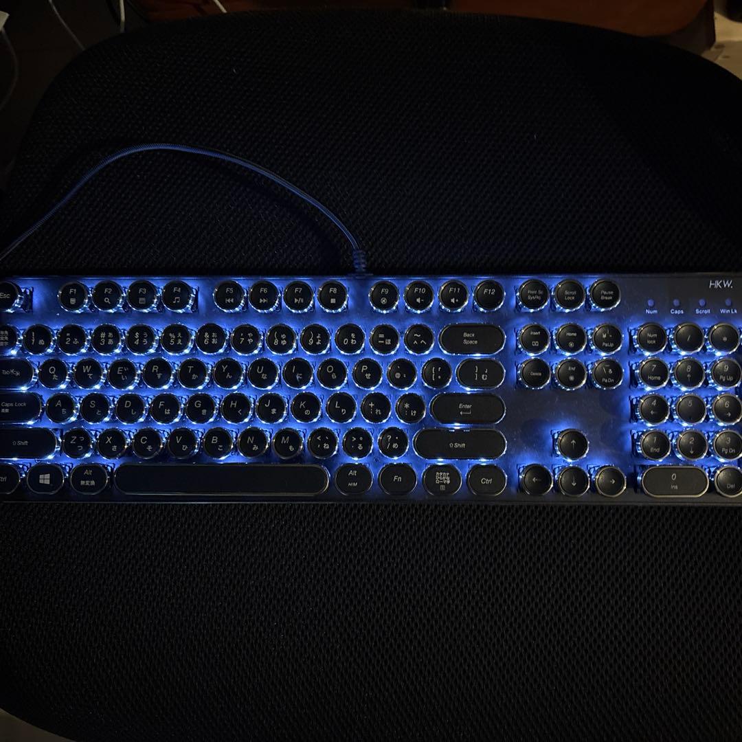 HKW タイプライター風キーボード　LEDバックライト