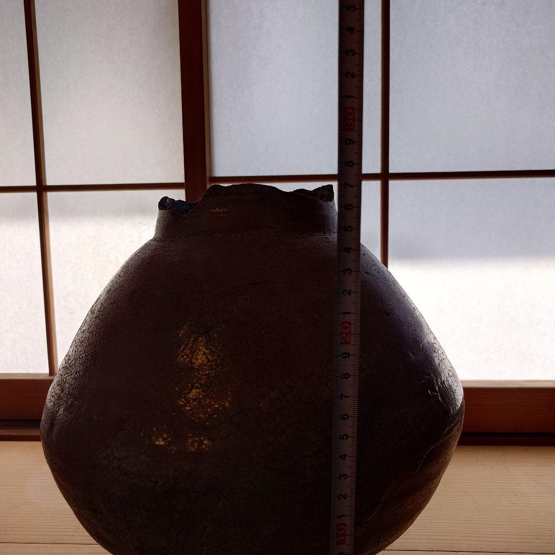 李朝　大壺　韓国　李朝中期　ベタ底　アンティーク　古美術　骨董　時代物