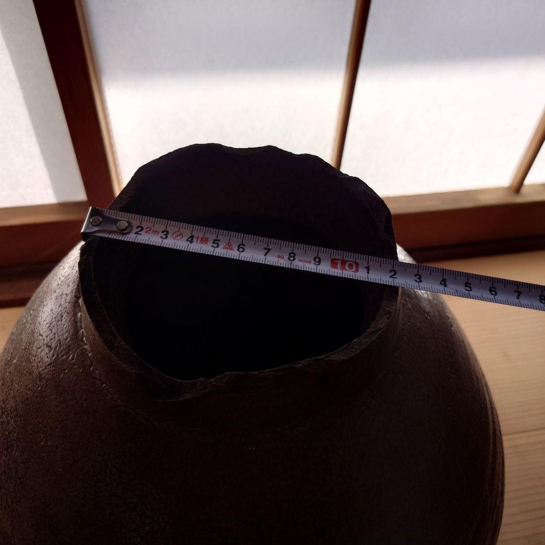 李朝　大壺　韓国　李朝中期　ベタ底　アンティーク　古美術　骨董　時代物