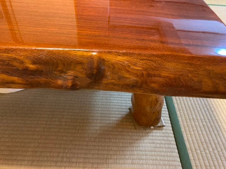 欅一枚板 リビングローテーブル 座卓