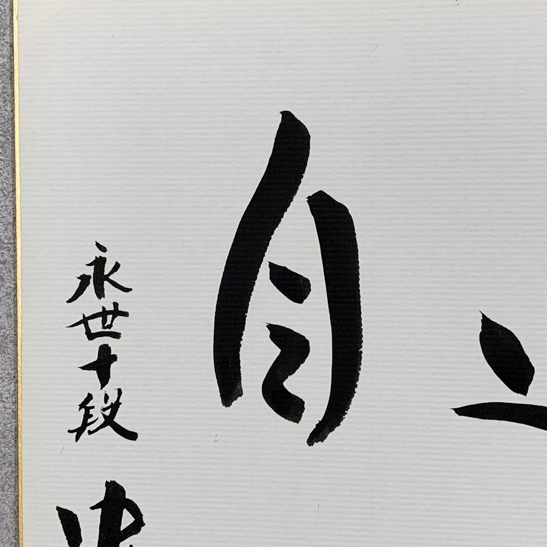 色紙額 中原誠 道法自然 書 将棋棋士 十六世名人 永世十段 永世王位 名誉王座