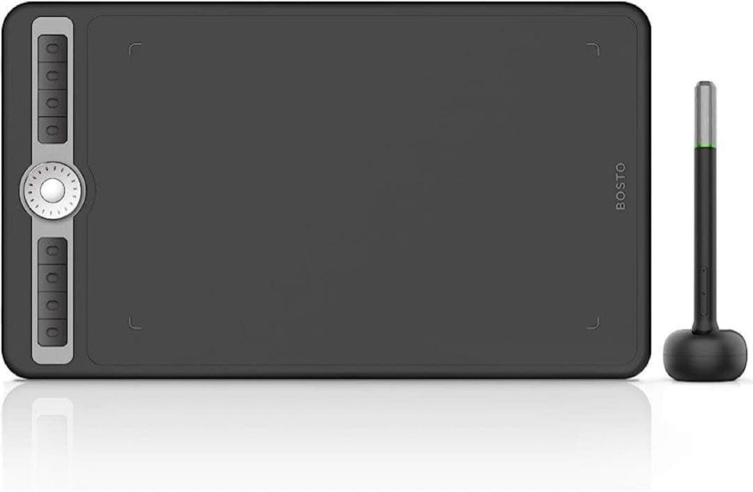BOSTO ペンタブレット 10x6インチ 筆圧感知 タッチペン イラスト入門用