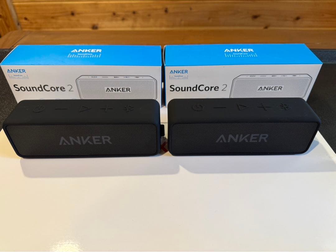 美品　改善版ANKER SoundCore 2 ワイヤレススピーカー2台セット