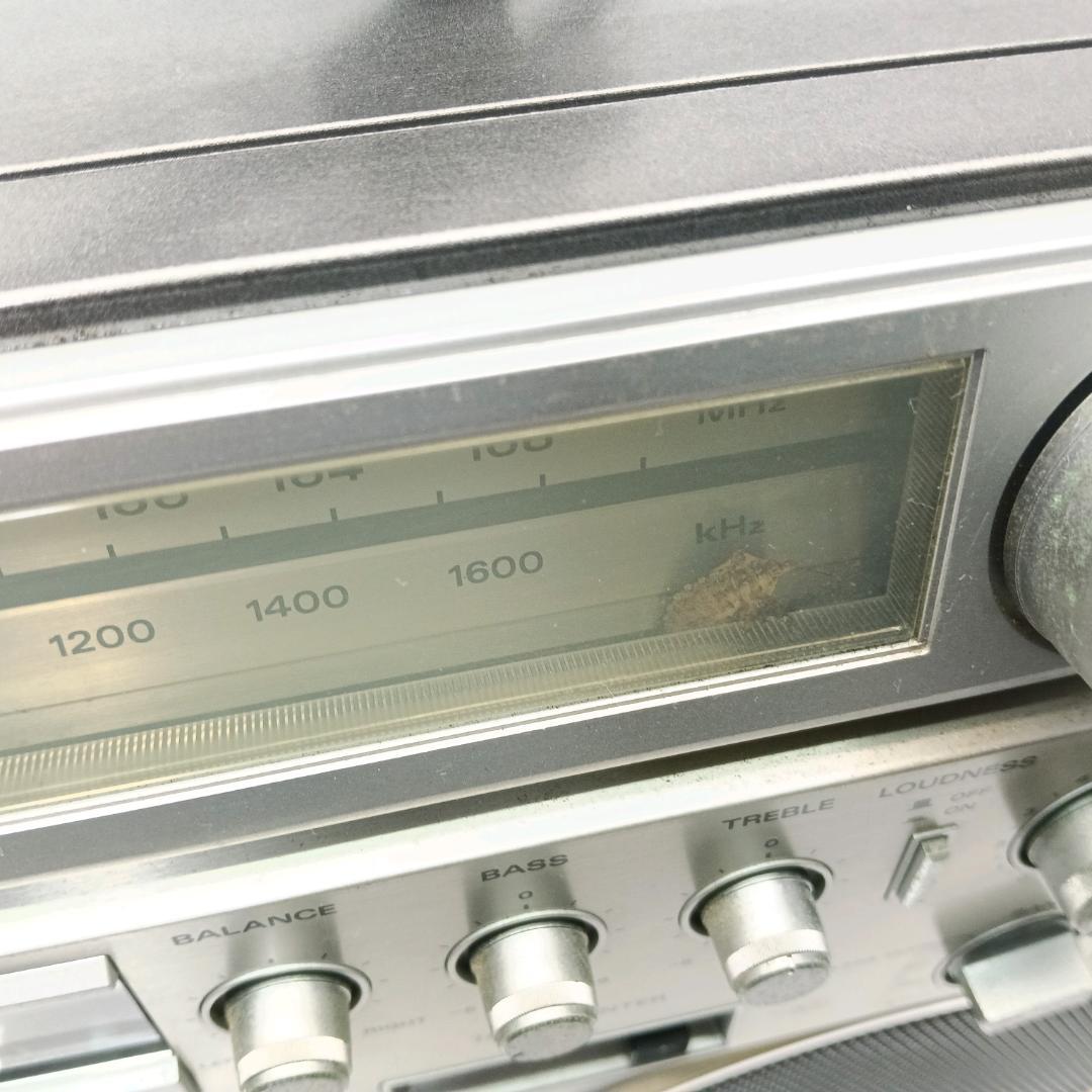 【希少】HITACHI レトロ　ラジカセ TRK-8600 ジャンク25-058