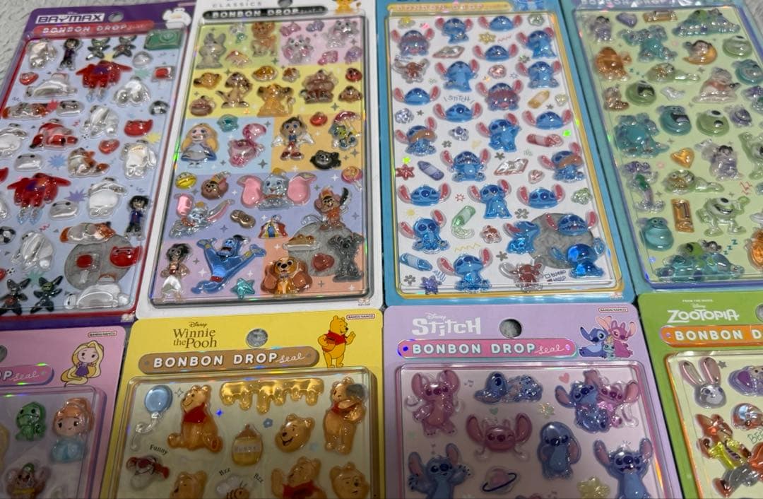 正規品 ボンボンドロップシール ディズニー８種コンプリートセット