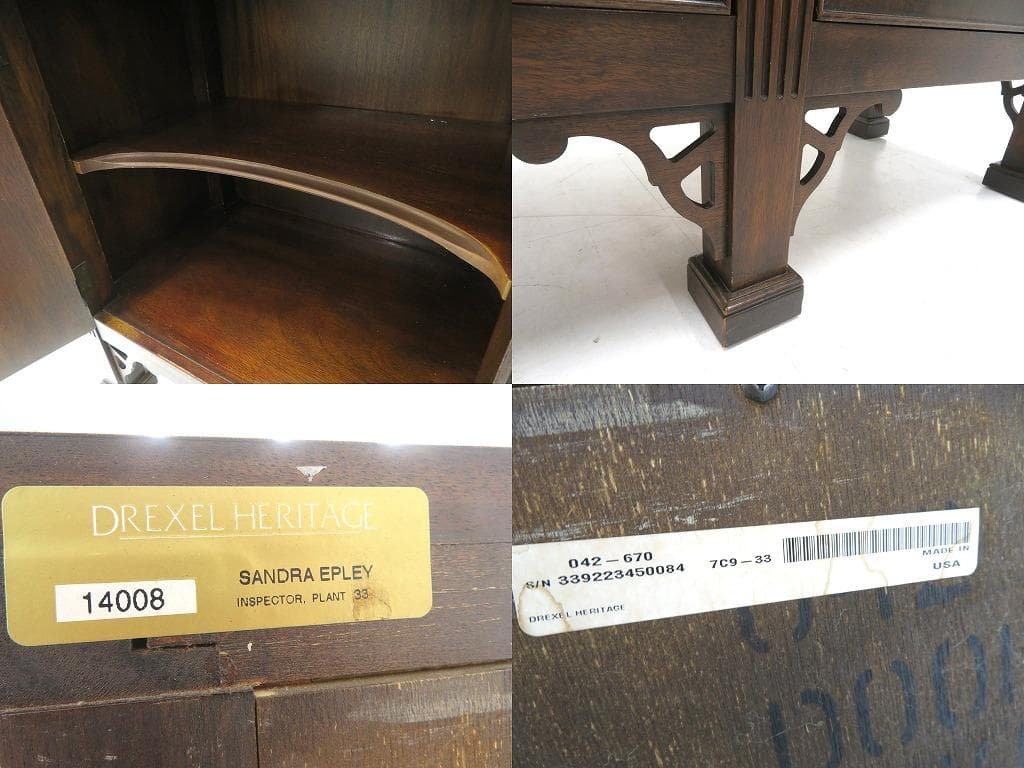 ドレクセルヘリテイジ　サイドボード　収納　キャビネット　シノワズリ　高級