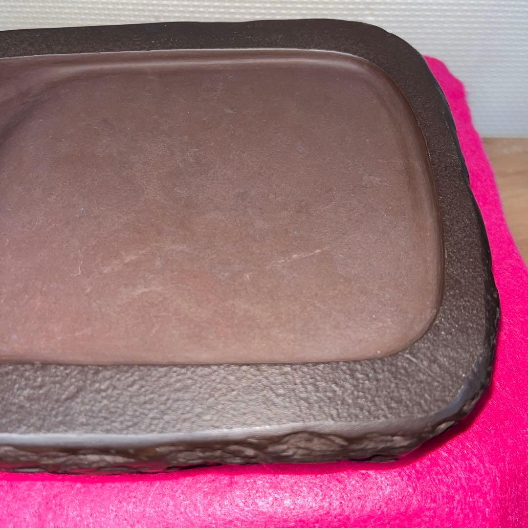 ⭕️赤間硯　3.3kg超　笹竹彫刻硯　昭竜山　くすのき製硯　下井百合昭　訳有り