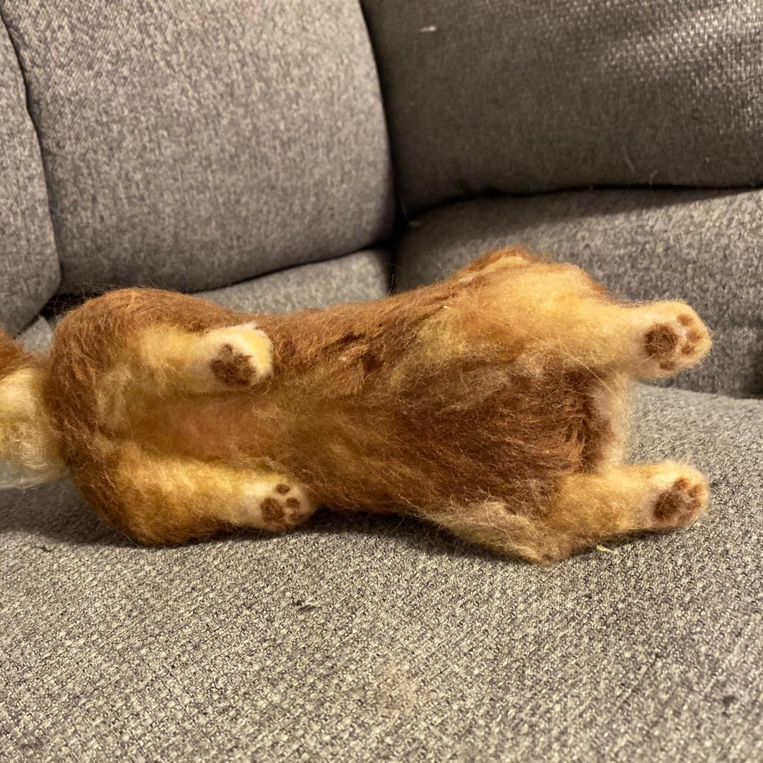 羊毛フェルト　ミニチュアダックス　犬