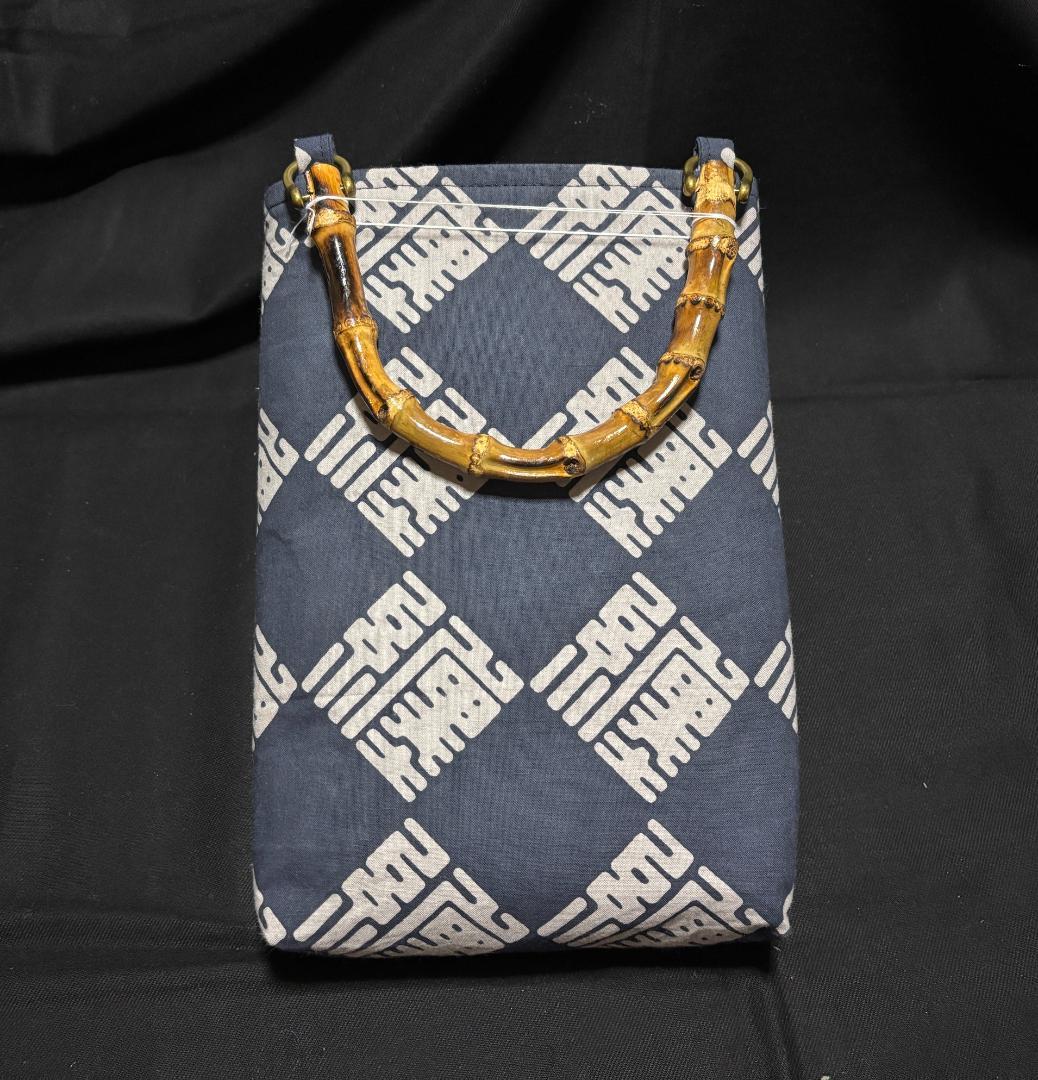 バンブー 手提げ 大柄角文字