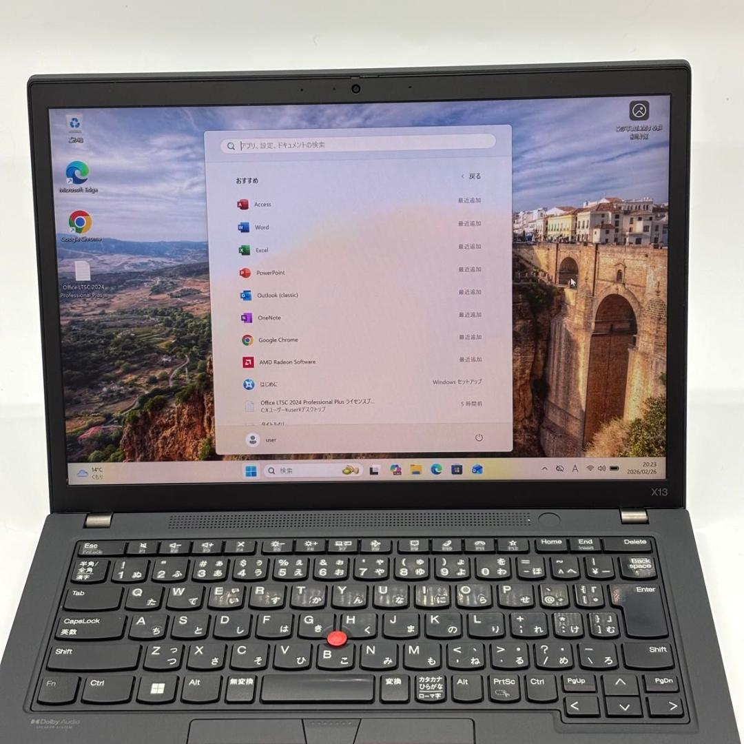 Windowsノート本体 ThinkPad X13 Gen2 AMD Ryzen5PRO 5650U 8