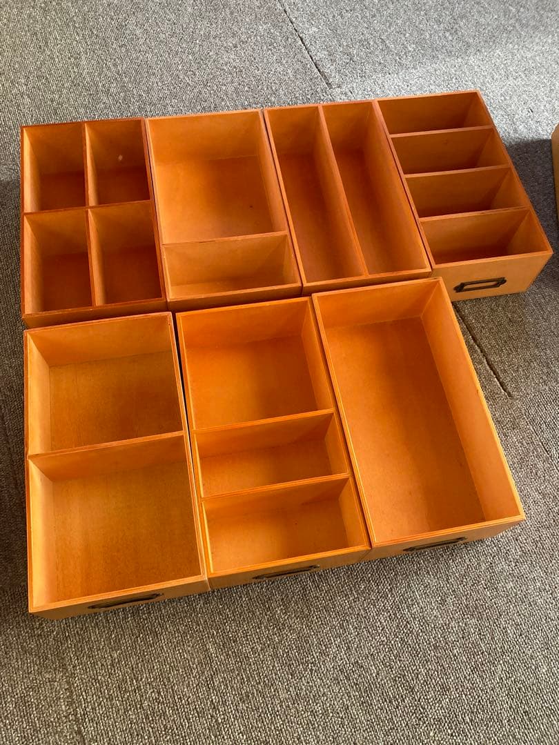 フェリシモ　木製　小分け　スタッキングボックス大　7つ