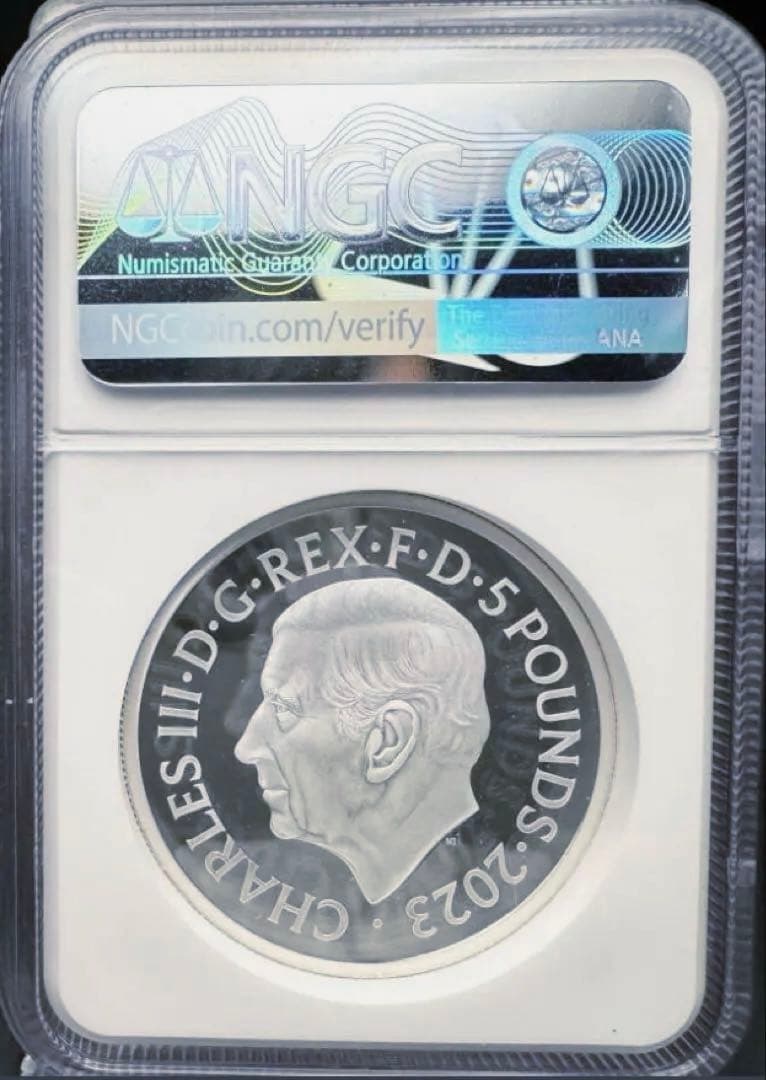 【最高鑑定 初日2000枚】2023 英国 ライオンとイーグル \"2oz\" 銀貨