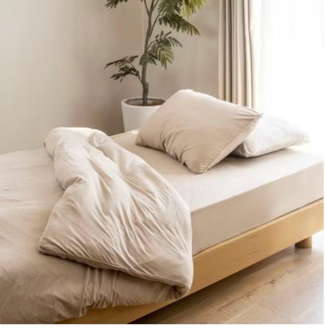 リヨセル・麻混紡素材　布団カバー(シングル) 3点セット