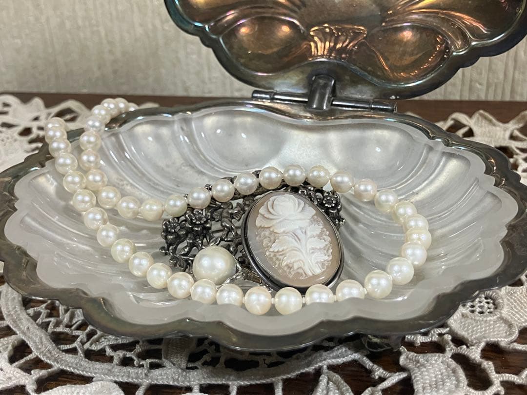 Jack Lou/イギリス　アンティーク　シェル型バターケース