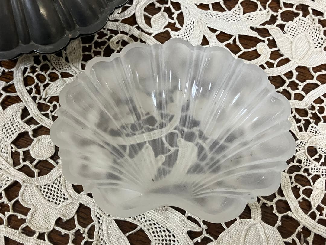 Jack Lou/イギリス　アンティーク　シェル型バターケース