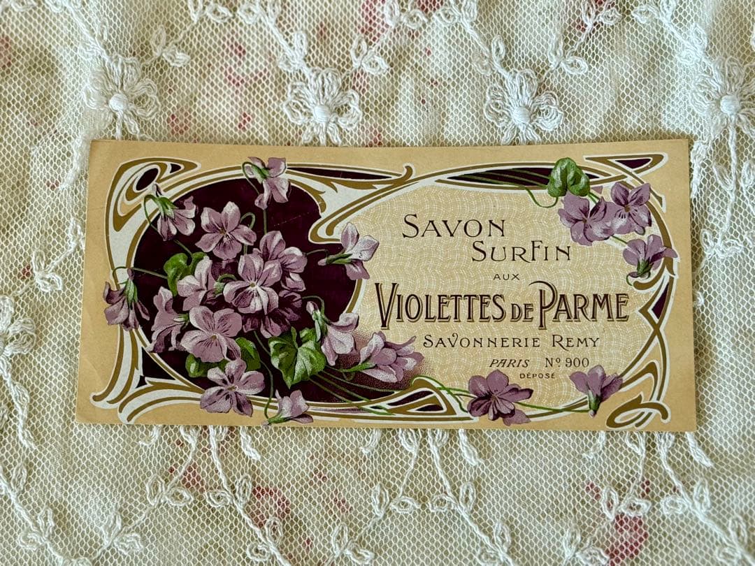 フランス　アンティーク　サボンラベルセットSavon ＊Violettes ＊
