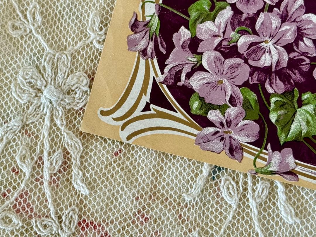 フランス　アンティーク　サボンラベルセットSavon ＊Violettes ＊