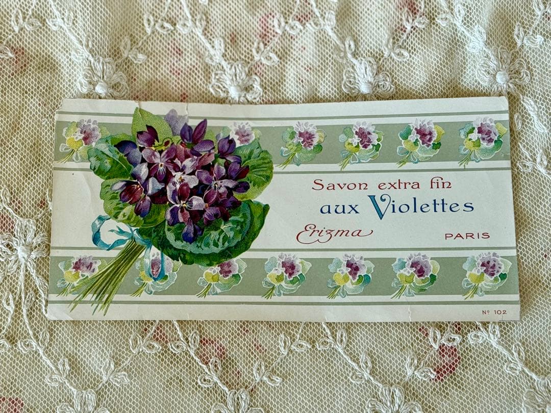 フランス　アンティーク　サボンラベルセットSavon ＊Violettes ＊