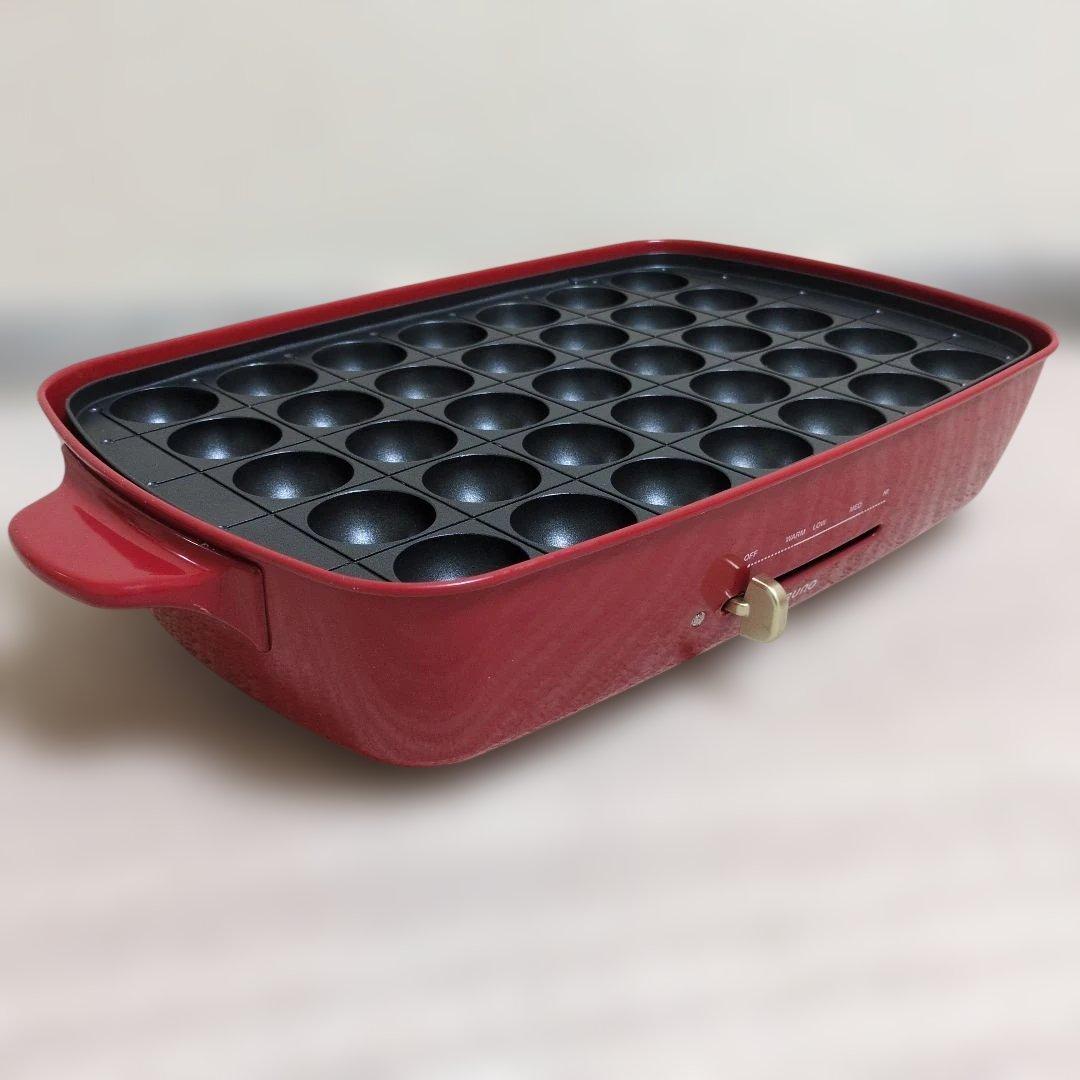 【美品】BRUNO ホットプレート グランデサイズ レッド